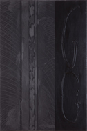 Black-Composition 2005-5　カンヴァスに油彩・アクリル・鉛筆　2005　M30