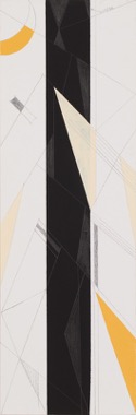 Black-Composition 2016-5　カンヴァスに油彩・アクリル・鉛筆　2016　 60×20cm